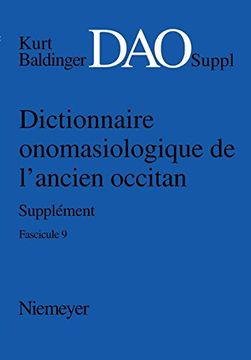 portada Baldinger, Kurt: Dictionnaire Onomasiologique de L'ancien Occitan 