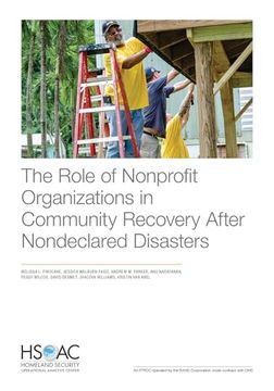 portada The Role of Nonprofit Organizations in Community Recovery After Nondeclared Disasters (en Inglés)