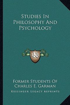 portada studies in philosophy and psychology