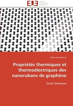portada Proprietes Thermiques Et Thermoelectriques Des Nanorubans de Graphene