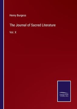 portada The Journal of Sacred Literature: Vol. X