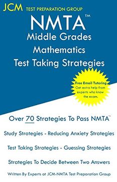 portada Nmta Middle Grades Mathematics - Test Taking Strategies: Nmta 203 Exam - Free Online Tutoring - new 2020 Edition - the Latest Strategies to Pass Your Exam. (en Inglés)