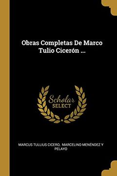 portada Obras Completas de Marco Tulio Cicerón.