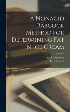 portada A Nonacid Babcock Method for Determining Fat in Ice Cream (in English)
