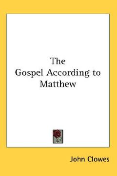 portada the gospel according to matthew (en Inglés)