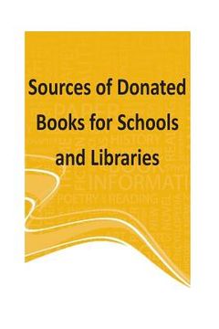 portada Sources of Donated Books for Schools and Libraries (en Inglés)
