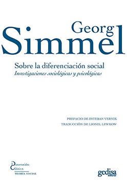 portada Sobre la Diferenciación Social (Dimensión Clásica. Teoría Social. )
