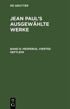portada Hesperus, Viertes Heftlein (en Alemán)