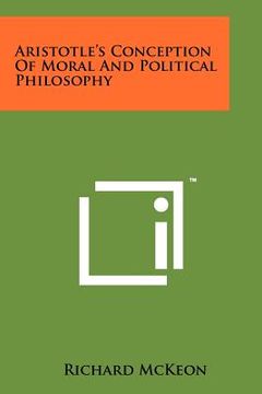portada aristotle's conception of moral and political philosophy (en Inglés)