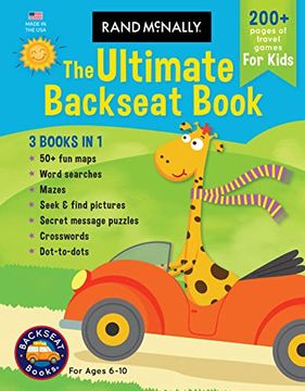 portada Rand Mcnally: The Ultimate Backseat Book 3 in 1 Kids' Activity Book (en Inglés)