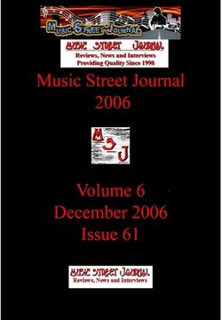 portada Music Street Journal 2006: Volume 6 - December 2006 - Issue 61 Hardcover Edition (en Inglés)