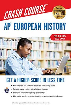 portada Ap(R) European History Crash Course, for the new 2020 Exam, Book + Online: Get a Higher Score in Less Time (ap Crash Course) (en Inglés)