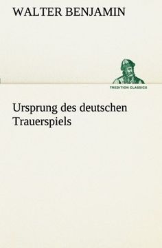 portada Ursprung des deutschen Trauerspiels (TREDITION CLASSICS) (German Edition)