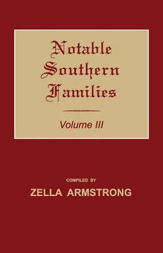 portada Notable Southern Families. Volume III