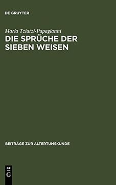 portada Die Sprüche der Sieben Weisen (Beitr ge zur Altertumskunde) (in German)