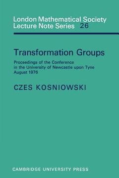 portada Transformation Groups Paperback (London Mathematical Society Lecture Note Series) (en Inglés)