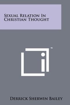 portada sexual relation in christian thought (en Inglés)