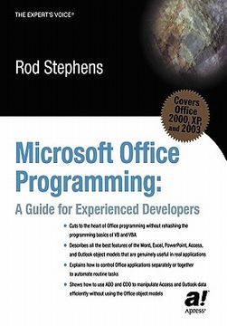 portada microsoft office programming: a guide for experienced developers (en Inglés)