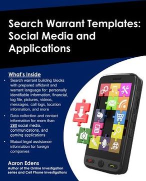 portada Search Warrant Templates: Social Media and Applications (en Inglés)