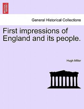 portada first impressions of england and its people. (en Inglés)