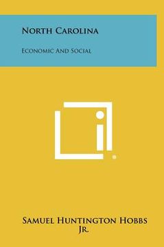 portada north carolina: economic and social (en Inglés)