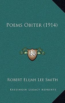portada poems obiter (1914) (in English)