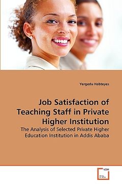 portada job satisfaction of teaching staff in private higher institution (en Inglés)