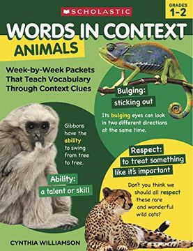 portada Words in Context: Animals: Week-By-Week Packets That Teach Vocabulary Through Context Clues (en Inglés)