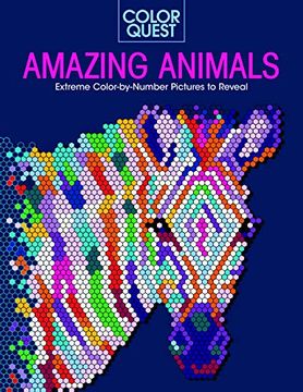 portada Color Quest: Amazing Animals: Extreme Color-By-Number Pictures to Reveal (in English)