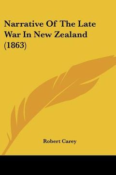 portada narrative of the late war in new zealand (1863) (in English)