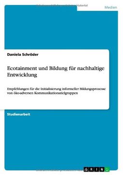 portada Ecotainment und Bildung für nachhaltige Entwicklung (German Edition)