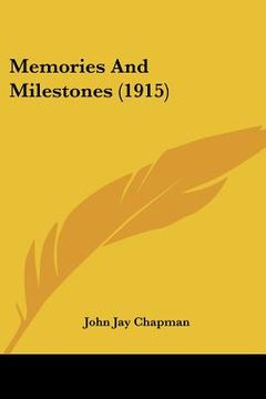 portada memories and milestones (1915) (in English)