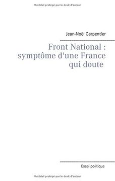 portada front national: symptôme d'une france qui doute (French Edition)