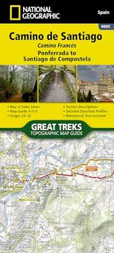 portada Camino de Santiago 4 of 4 map [Ponferrada to Santiago de Compostela] (National Geographic Trails Illustrated Map, 4005) (en Inglés)