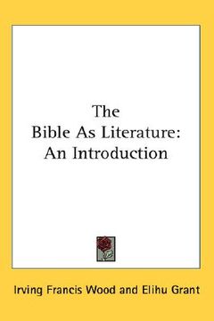 portada the bible as literature: an introduction (en Inglés)
