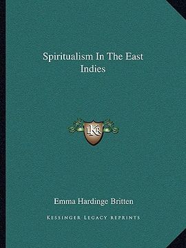 portada spiritualism in the east indies (in English)