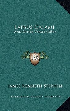 portada lapsus calami: and other verses (1896) (en Inglés)