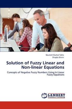 portada solution of fuzzy linear and non-linear equations (en Inglés)