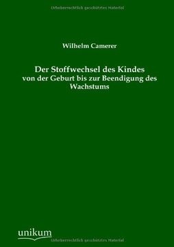 portada Der Stoffwechsel des Kindes von der Geburt bis zur Beendigung des Wachstums (German Edition)