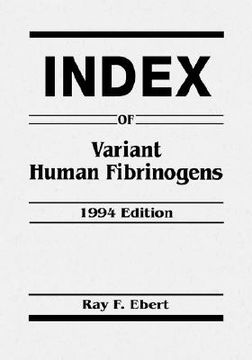 portada index of variant human fibrinogens (in English)