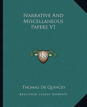 portada narrative and miscellaneous papers v1 (en Inglés)