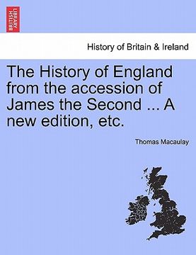 portada the history of england from the accession of james the second ... a new edition, etc. (en Inglés)