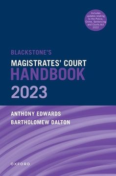 portada Blackstone's Magistrates' Court Handbook 2023 and Blackstone's Youths in the Criminal Courts (October 2018 Edition) Pack (in English)