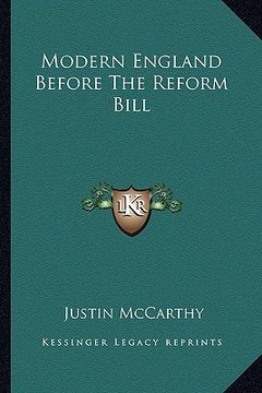 portada modern england before the reform bill (en Inglés)