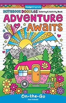portada Notebook Doodles Adventure Awaits! Coloring and Activity Book (Design Originals) Mini 5x8 Travel Size - 32 Inspiring, Beginner-Friendly art Activities on Perforated Paper to Boost Confidence in Tweens (in English)
