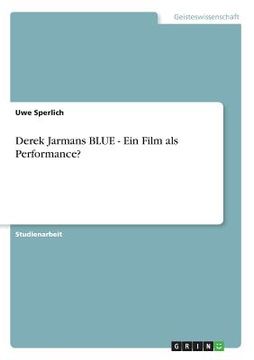 portada Derek Jarmans BLUE - Ein Film als Performance? (en Alemán)