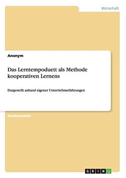 portada Das Lerntempoduett als Methode Kooperativen Lernens: Dargestellt Anhand Eigener Unterrichtserfahrungen (in German)