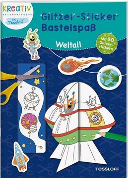 portada Glitzer-Sticker Bastelspaß. Weltall (in German)