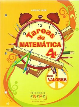 portada Tareas de Matematica 4 con Valores Nuevas Propuestas