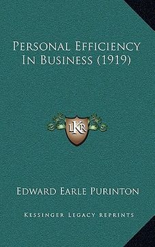 portada personal efficiency in business (1919) (in English)